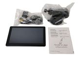 an image of a tablet computer with a screen and accessories