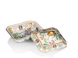 paire de plats en porcelaine destinés à l'exportation vers la Chine, XIXe siècle