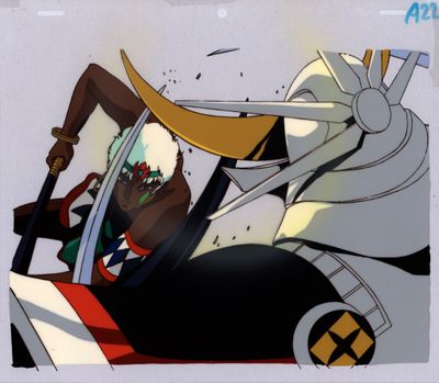 une image représentant un personnage de dessin animé dans une voiture