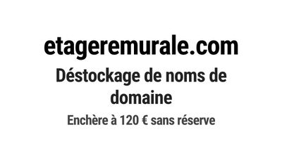 Nom de domaine etageremurale.com.