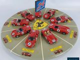a picture of a display of ferraris in a circle