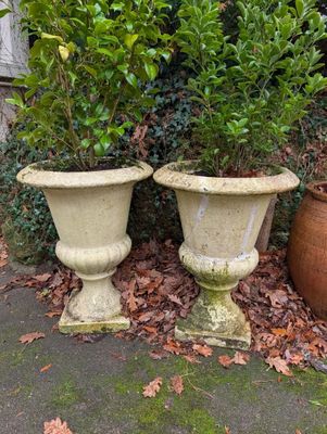 Paie de vase médicis En pierre reconstituée - Photo 1