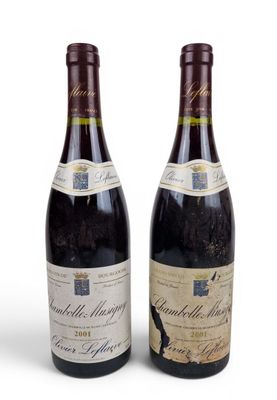 deux bouteilles de vin posées l'une à côté de l'autre sur une surface blanche