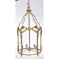 PAIRE DE LANTERNES DANS LE GOUT LOUIS XV en bronze doré. (photo 2)