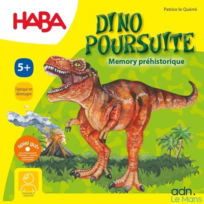 un gros plan d'un dinosaure sur fond jaune, avec un arbre