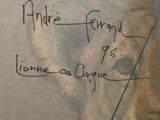 a picture of a dog with a name written on it