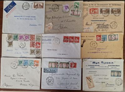 many different types of stamps on a table