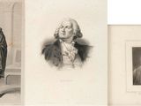 four different pictures of a man in a suit and a woman in a dress