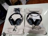 two headphones that are sitting on top of each other