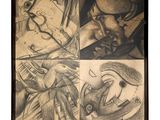 two pictures of a drawing of a man and a woman, one of which is a woman and the other