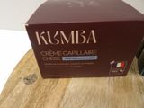 a box of cream sitting on a wooden table