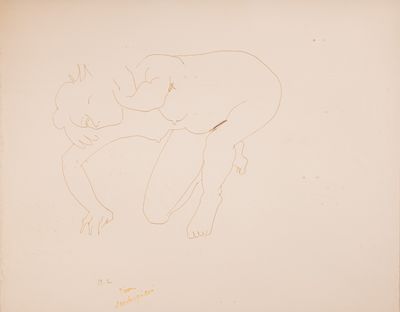 Pierre AMBROGIANI (1907-1985) "Femme nue accoudée"