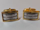 two tone gold and silver cufflinks