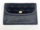 Portefeuille vintage Guccissi noir avec finitions dorées