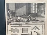 a picture of a drawing of a man working on a table