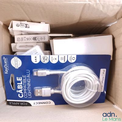 a box that has a couple of cables inside of it