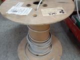 a table with a spool on top of it in a store