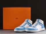 louis vuitti high top sneaker in blue and white