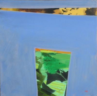 an image of a painting of a person in a window