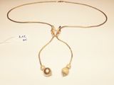 gold plated necklace with pearl beads on a thin gold chain