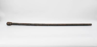 Canne de dignitaire, le pommeau orné de deux têtes en Janus.…