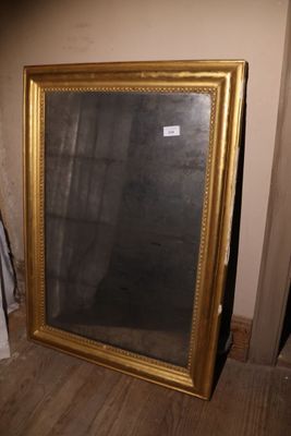 Glace en bois stuqué sculpté doré à décor de perles 83 x 60 … - Photo 1