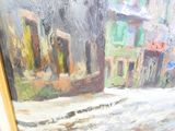 a painting on the wall of a building that has been painted