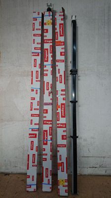 two skis that are stacked on top of each other