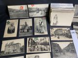 many old black and white photographs of people and buildings