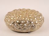 a small glass bowl with a decorative design on it