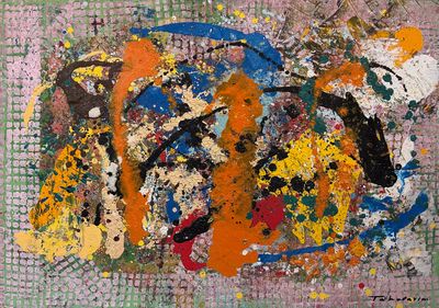 Igor TCHOLARIA (1959) Composition abstraite, huile sur toile…