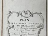 an old book with a black and white drawing of a plan