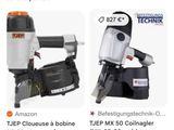 several different types of nail guns are on sale in a store