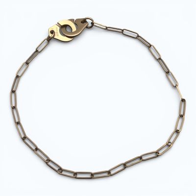 DINH VAN BRACELET menottes en or jaune signé, poids 2.3 g long 17.5 cm - Photo 1