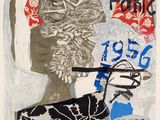 an image of a painting of a woman ' s face on a piece of paper