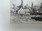 a picture of a drawing of a house in the country