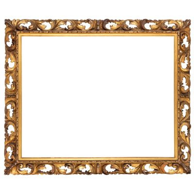 un cadre doré sur fond blanc, avec un fond blanc