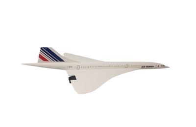 un modèle réduit d'avion qui vole dans le ciel
