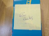 someone wrote a note on the back of a blue book
