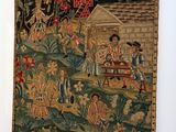 an image of a tapestry hanging on a wall in a room