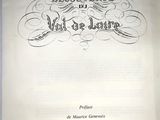 an open book with a black and white design on it
