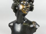 an image of a busturine of a woman with curly hair