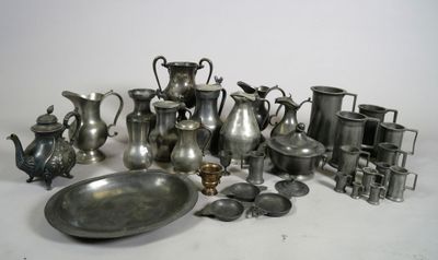 a lot of silver items that are on the table