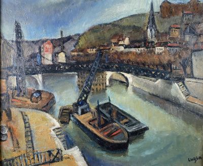 Georges LUGON (1896-1989). Vue du pont Saint Georges à Lyon.…