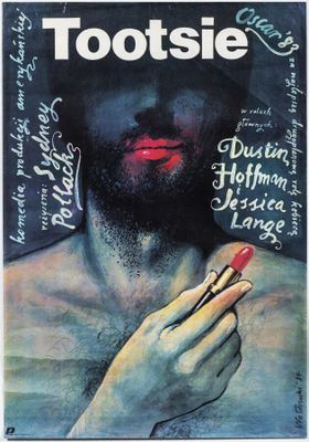 tootsie magazine cover with a man holding a red lipstick