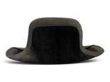 a black hat on a white background with a white background