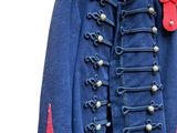 an image of a blue jacket with red trims