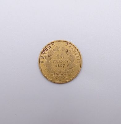 an image of a gold coin on a white surface