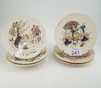 deux assiettes sur lesquelles figure la photo d'un couple
