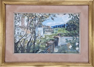 Albert LAPRADE (1883-1978) Vue de l'Arc de Septime Sévère à …